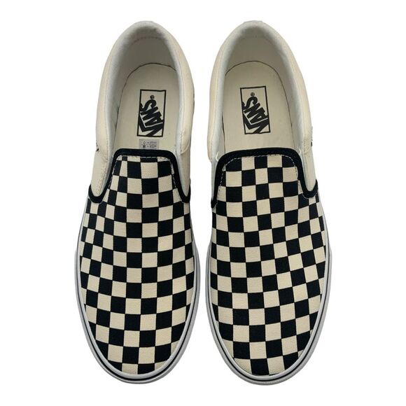 Vans Asher Slip-On Skate Shoes Black/Natural Checkerboard US Men's 10 - Picture 5 of 8